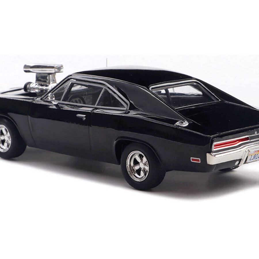 1970 Dodge Charger with Blown Engine Black 1/43 Diecast Model by IXO Models Automotive