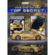 Toyota Supra (A80) "Top Secret" GT300 RHD (Right Hand Drive) Gold Metallic with Carbon Hood 1/64 Diecast Model Car by Inno Models