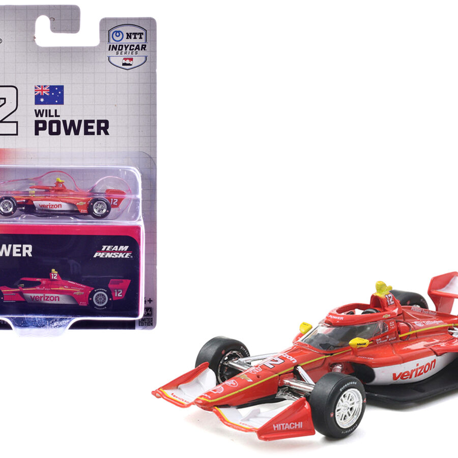 Dallara IndyCar #12 Will Power "Verizon" Team Penske (Road Course Configuration) "NTT IndyCar Series" (2025) 1/64 Diecast Model Car by IXO Models Automotive