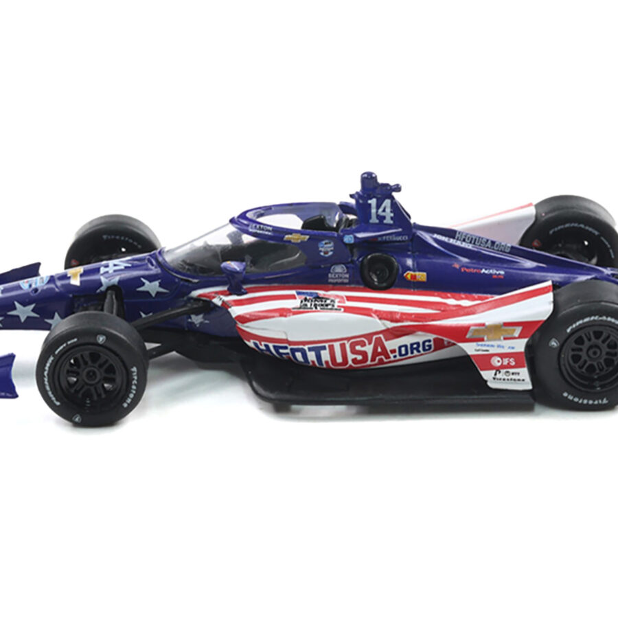 Dallara IndyCar #14 Santino Ferrucci "Homes For Our Troops" AJ Foyt Racing (Super Speedway Configuration) "NTT IndyCar Series" (2025) 1/64 Diecast Model Car by IXO Models Automotive