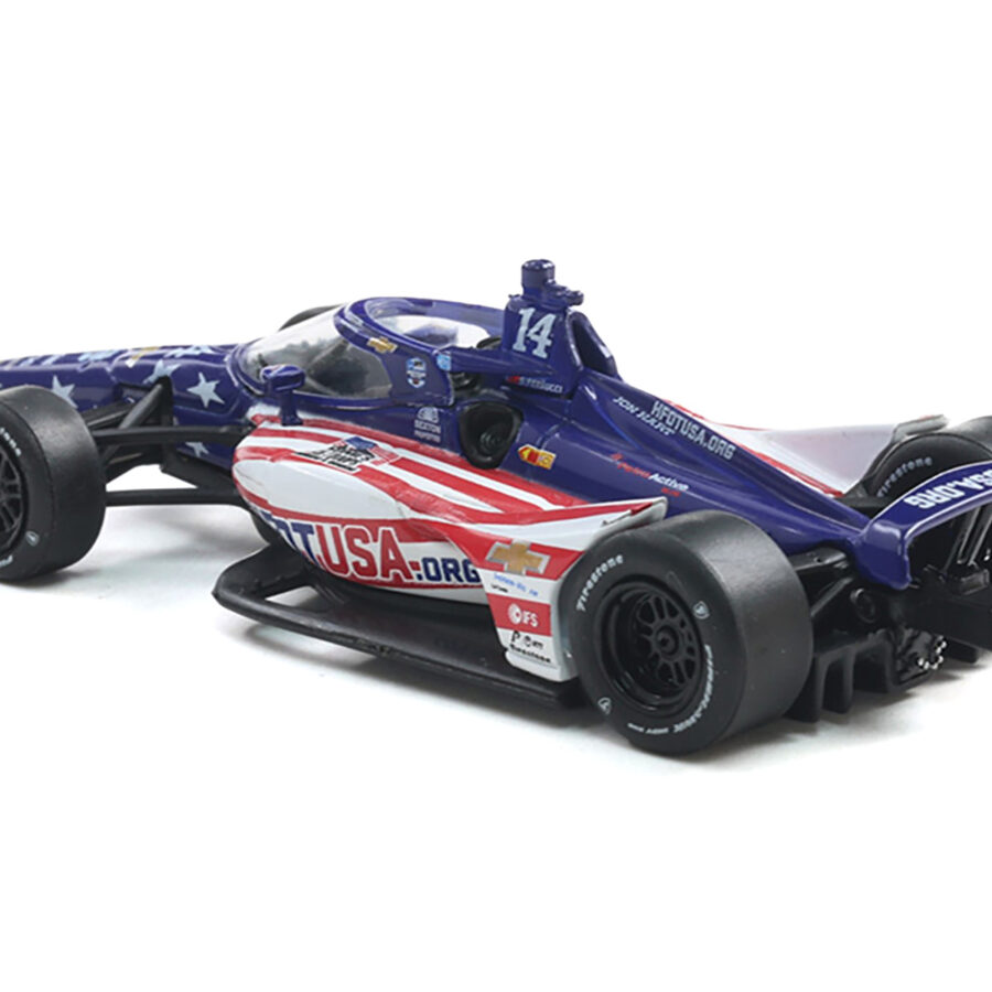 Dallara IndyCar #14 Santino Ferrucci "Homes For Our Troops" AJ Foyt Racing (Super Speedway Configuration) "NTT IndyCar Series" (2025) 1/64 Diecast Model Car by IXO Models Automotive