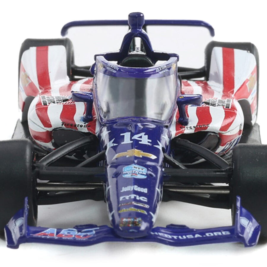 Dallara IndyCar #14 Santino Ferrucci "Homes For Our Troops" AJ Foyt Racing (Super Speedway Configuration) "NTT IndyCar Series" (2025) 1/64 Diecast Model Car by IXO Models Automotive