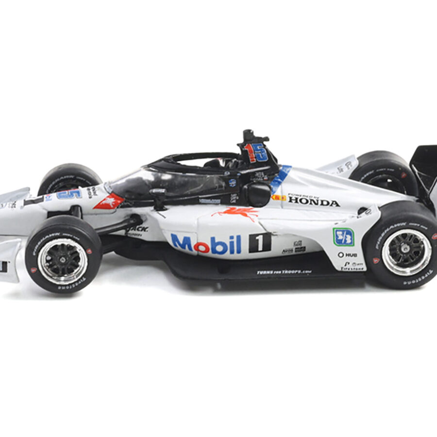 Dallara IndyCar #15 Graham Rahal "Mobil 1" Rahal Letterman Lanigan Racing (Road Course Configuration) "NTT IndyCar Series" (2025) 1/64 Diecast Model Car by IXO Models Automotive