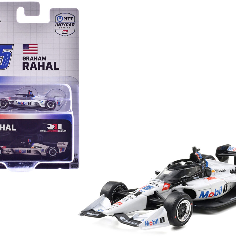Dallara IndyCar #15 Graham Rahal "Mobil 1" Rahal Letterman Lanigan Racing (Road Course Configuration) "NTT IndyCar Series" (2025) 1/64 Diecast Model Car by IXO Models Automotive