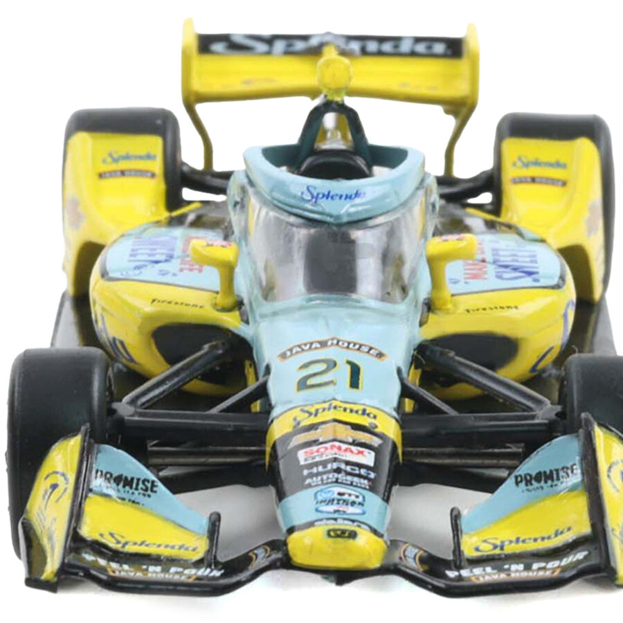 Dallara IndyCar #21 Christian Rasmussen "Splenda" Ed Carpenter Racing (Road Course Configuration) "NTT IndyCar Series" (2025) 1/64 Diecast Model Car by IXO Models Automotive