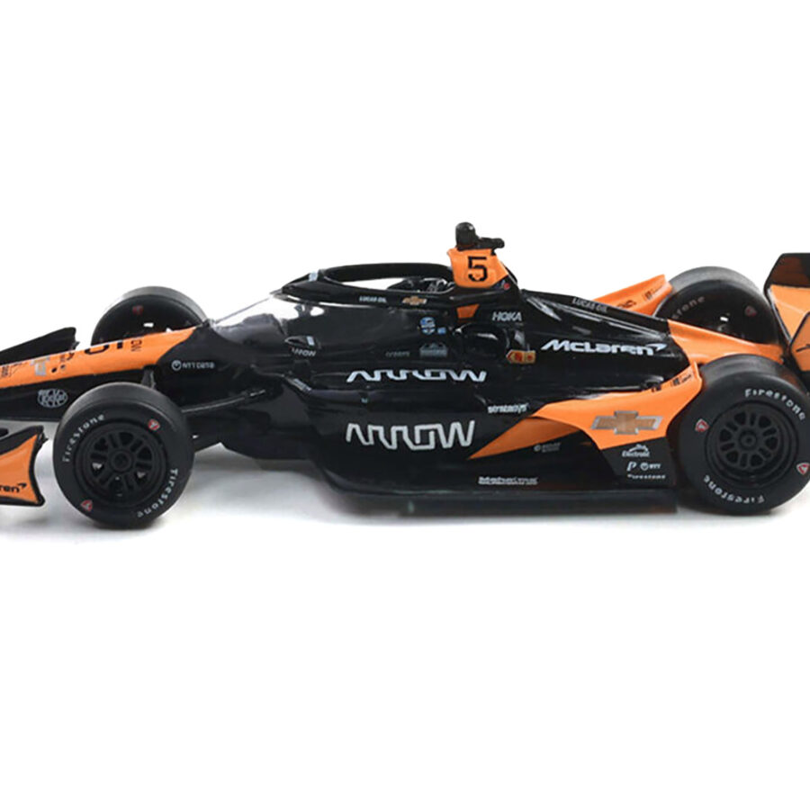 Dallara IndyCar #5 Pato O'Ward "Arrow" Arrow McLaren (Road Course Configuration) "NTT IndyCar Series" (2025) 1/64 Diecast Model Car by IXO Models Automotive