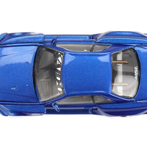 Nissan Skyline GT-R (R34) "SHINJUKU V2 Aero" RHD (Right Hand Drive) Blue Metallic (Designed by Jun Imai) "Kaido House" Special 1/64 Diecast Model Car by Mini GT from the Automotive store collection.