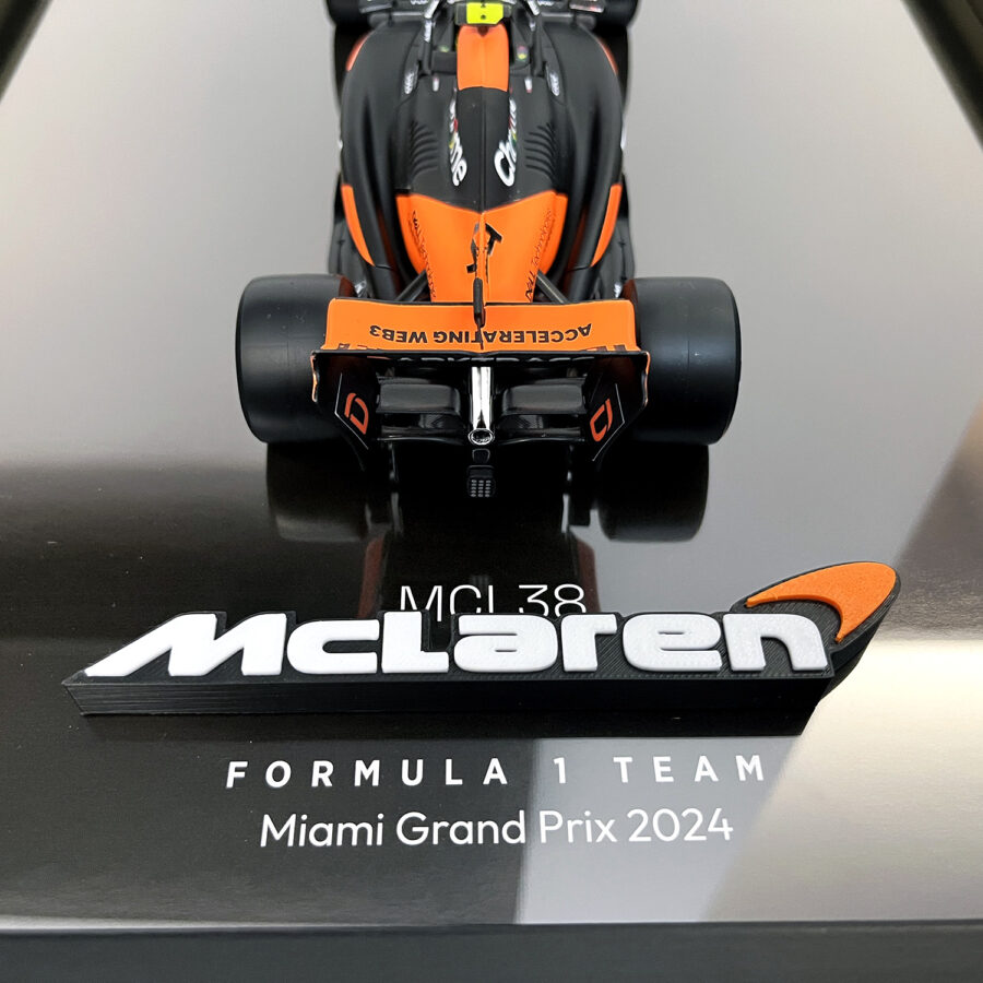 Mclaren Formula One Team MCL38 Lando Norris Miami Grand Prix 2024 Handmade Framed Artwork Automotive