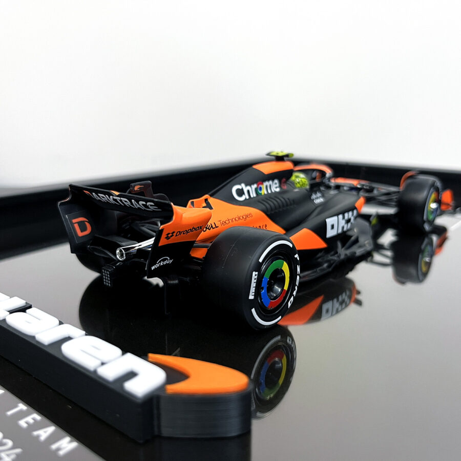 Mclaren Formula One Team MCL38 Lando Norris Miami Grand Prix 2024 Handmade Framed Artwork Automotive
