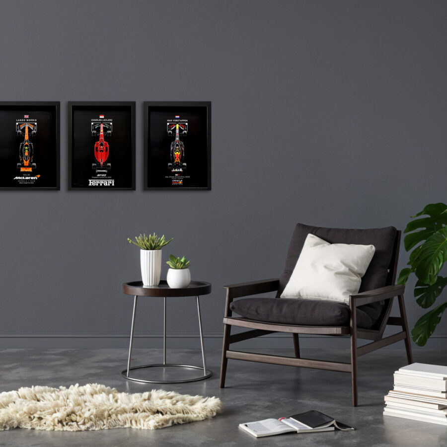 Mclaren Formula One Team MCL38 Lando Norris Miami Grand Prix 2024 Handmade Framed Artwork Automotive