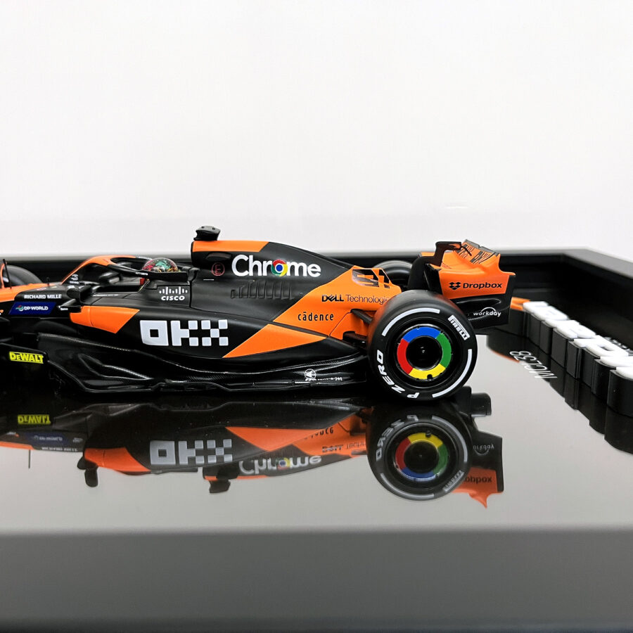 Mclaren Formula One Team MCL38 Oscar Piastri Miami Grand Prix 2024 Handmade Framed Artwork F1 Jackets