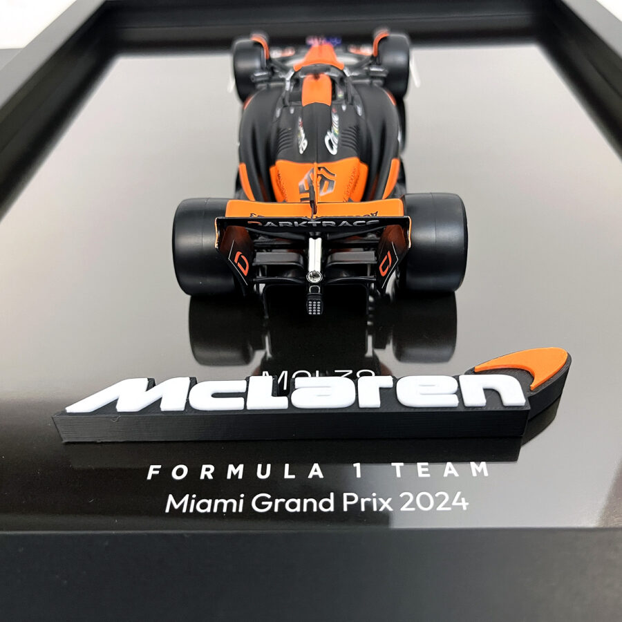 Mclaren Formula One Team MCL38 Oscar Piastri Miami Grand Prix 2024 Handmade Framed Artwork F1 Jackets