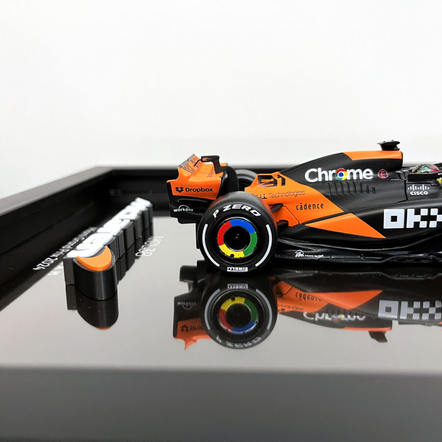 Mclaren Formula One Team MCL38 Oscar Piastri Miami Grand Prix 2024 Handmade Framed Artwork F1 Jackets