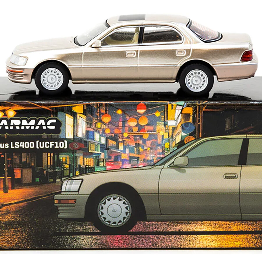Lexus LS400 (UCF10) RHD (Right Hand Drive) Champagne Beige Metallic "Global64" Series 1/64 Diecast Model by Tarmac Works Automotive