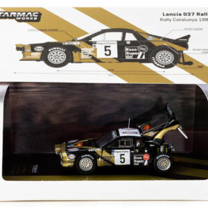 Lancia 037 Rally #5 Fabrizio Tabaton - Luciano Tedeschini Winner "Rally Catalunya" (1985) "Hobby64+" Series 1/64 Diecast Model Car by Tarmac Works from the Sports Car Racing Model Cars store collection.