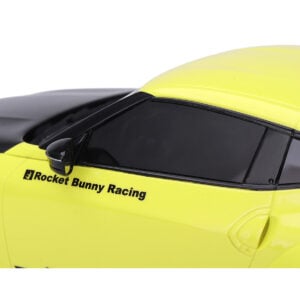 Nissan Z (RZ34) "Pandem" Ikazuchi Yellow with Matt Black Hood 1/18 Model Car by Top Speed  by Diecast Mania