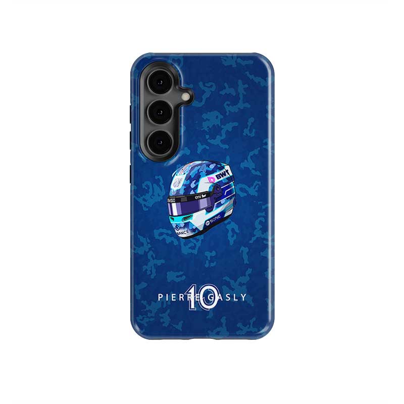 Pierre Gasly 2025 Helmet Phone Case – Alpine French Flag Edition – F1 Driver Series by DIZZYCASE from the Sports Car Racing Helmets store collection.