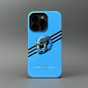 George Russell 2025 Helmet Phone Case – Light Blue Mercedes Tribute – Official F1 Design by DIZZYCASE from the F1 Official Merchandise store collection.
