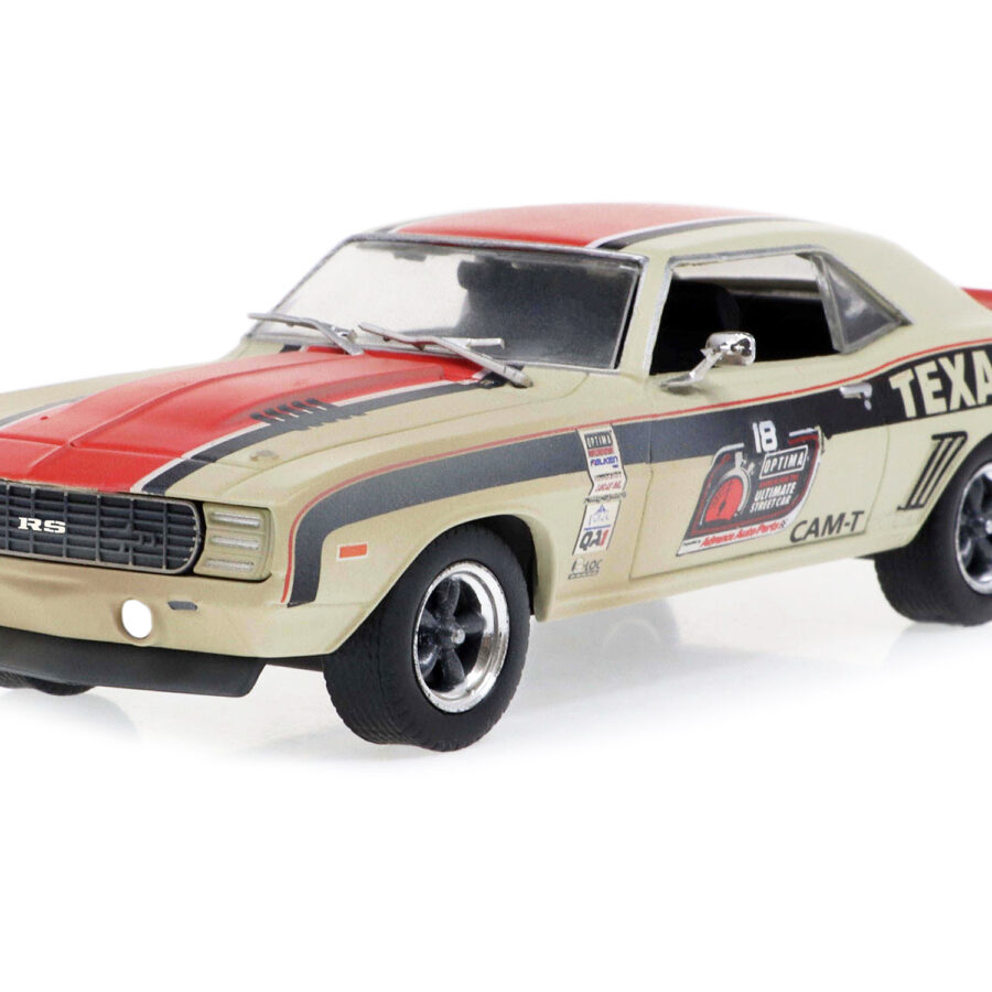 1969 Chevrolet Camaro RS #18 "Texaco" "OPTIMA Ultimate Street Car National Champion: GTV Class" (2021) (Raced Version) 1/43 Diecast Model Car by Greenlight Automotive