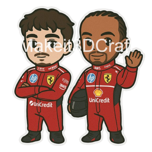 Formula 1 Driver Chibi Stickers F1 Digital Download PNG Files Formula One Race Car Stickers Instant Download Printable Stickers from the Sports Car Racing Posters & Prints store collection.