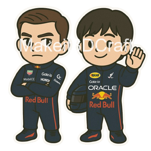 Formula 1 Driver Chibi Stickers F1 Digital Download PNG Files Formula One Race Car Stickers Instant Download Printable Stickers Formula 1 Memorabilia