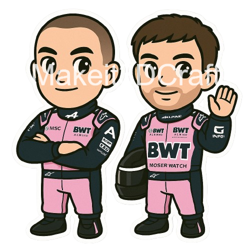 Formula 1 Driver Chibi Stickers F1 Digital Download PNG Files Formula One Race Car Stickers Instant Download Printable Stickers Formula 1 Memorabilia