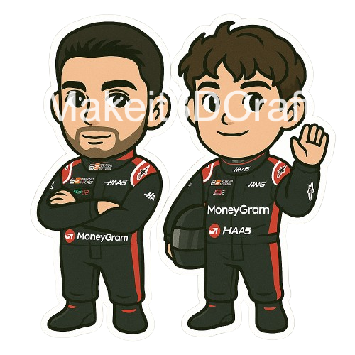 Formula 1 Driver Chibi Stickers F1 Digital Download PNG Files Formula One Race Car Stickers Instant Download Printable Stickers Formula 1 Memorabilia