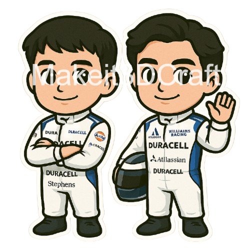 Formula 1 Driver Chibi Stickers F1 Digital Download PNG Files Formula One Race Car Stickers Instant Download Printable Stickers Formula 1 Memorabilia