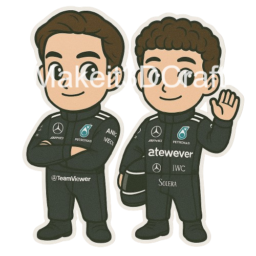 Formula 1 Driver Chibi Stickers F1 Digital Download PNG Files Formula One Race Car Stickers Instant Download Printable Stickers Formula 1 Memorabilia
