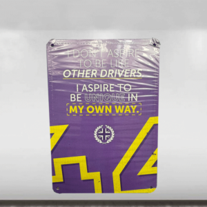 F1 Lewis Hamilton Driver Number 44 Quote Metallic Plate from the Sports Car Racing Art store collection.