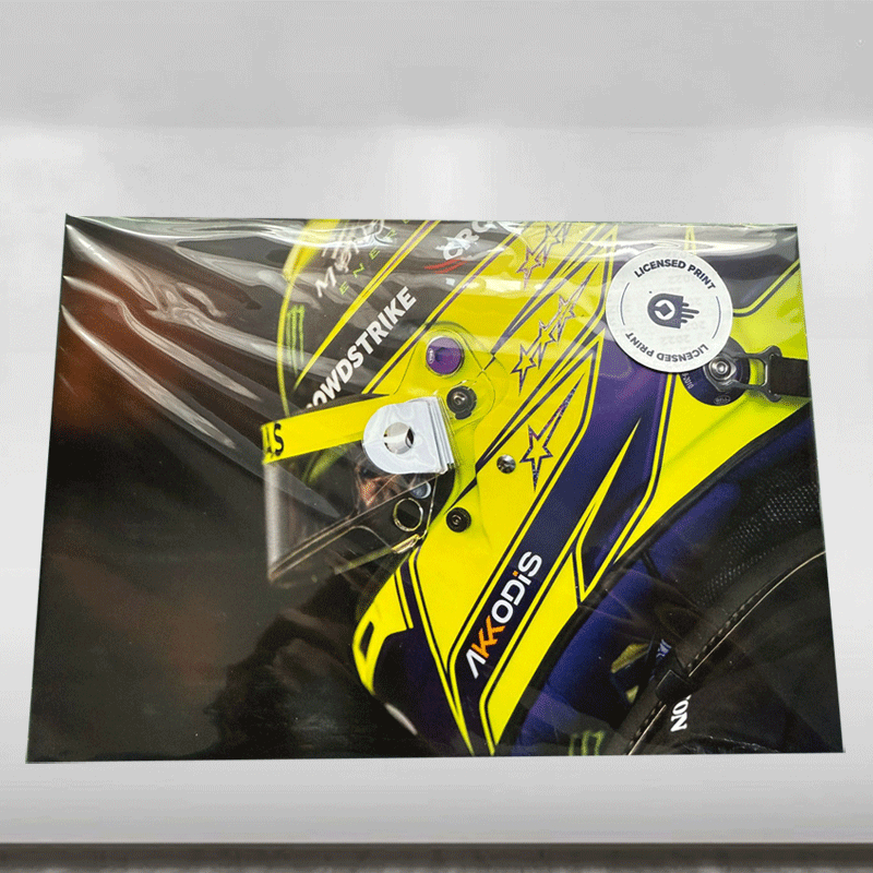 DriveCrate Original F1 Lewis Hamilton Helmet Licenced Photo Print from the Sports Car Racing Photography store collection.