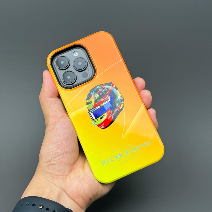 Oscar Piastri 2025 Helmet Phone Case – Australian-Inspired McLaren F1 Design – F1 Gear by DIZZYCASE from the F1 Official Merchandise store collection.