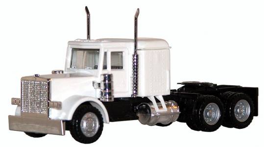 Peterbilt Long Tractor White 1/87 (HO) Plastic Model Car by Promotex Automotive