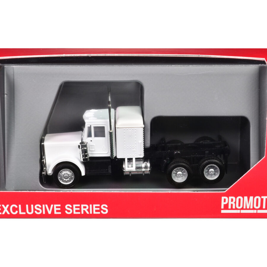 Peterbilt Long Tractor White 1/87 (HO) Plastic Model Car by Promotex Automotive