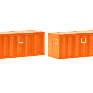 Mobile Offices Orange Set of 2 pieces 1/87 (HO) Plastic Model by Herpa Sports Car Racing Collectibles by Diecast Mania