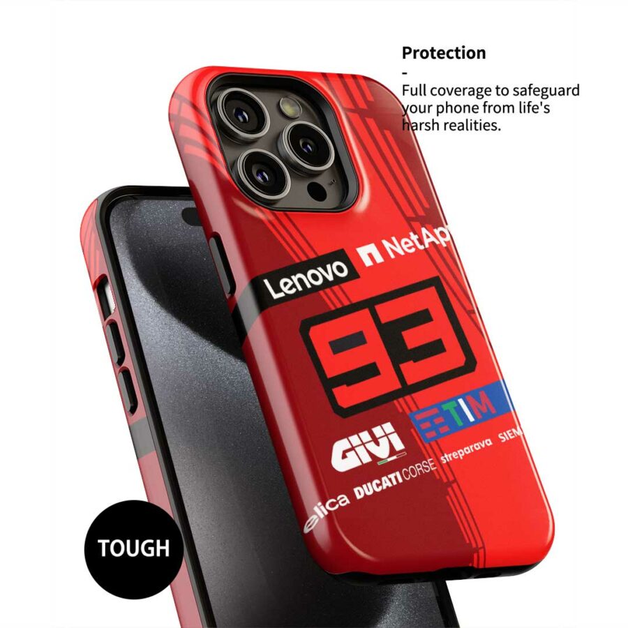 Marc Márquez 93 Ducati Racing Phone Case – MotoGP Rider Design Ducati MotoGP Team