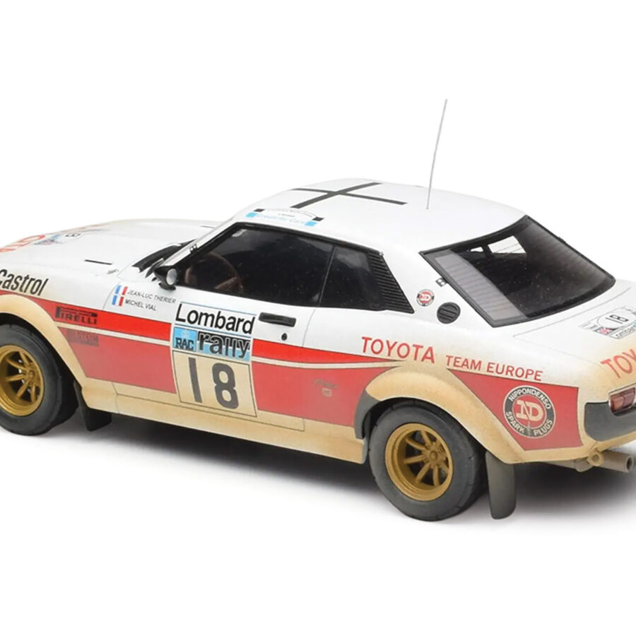 Toyota Celica 2000 GT (RA21) #18 Jean-Luc Therier - Michel Vial (Dirty Version) "RAC Rally" (1977) 1/18 Diecast Model Car by IXO Models WRC & Rally
