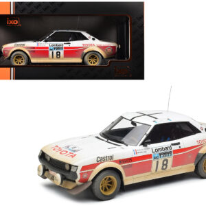 Toyota Celica 2000 GT (RA21) #18 Jean-Luc Therier - Michel Vial (Dirty Version) "RAC Rally" (1977) 1/18 Diecast Model Car by IXO Models from the WRC & Rally store collection.