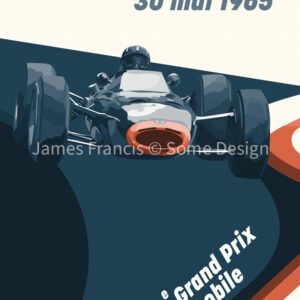 Monaco 1965, Graham Hill, BRM poster from the Sports Car Racing Art store collection.