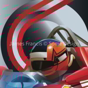 Monaco 1981, Gilles Villeneuve, Ferrari poster by The Signature Store