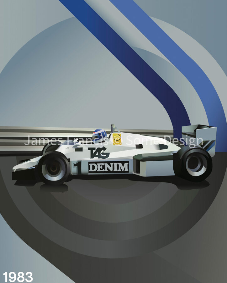Monaco 1983, Keke Rosberg, Williams poster from the Williams Martini Racing store collection.