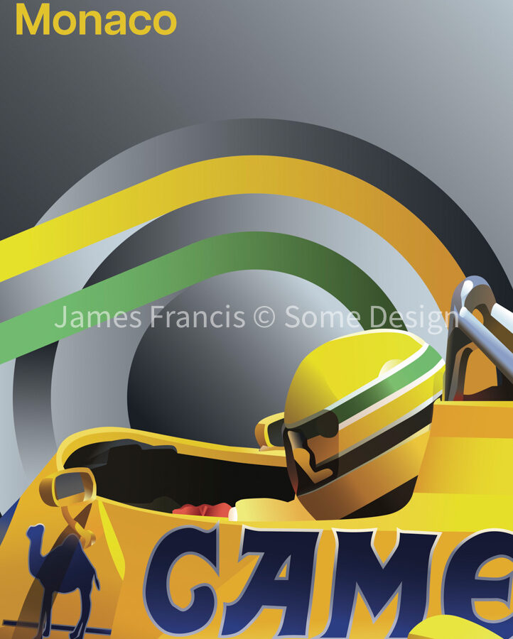 Monaco 1987, Ayrton Senna, Lotus poster Ayrton Senna