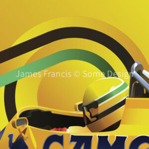 Monaco 1987, Ayrton Senna, Lotus poster from the F1 Gifts store collection.