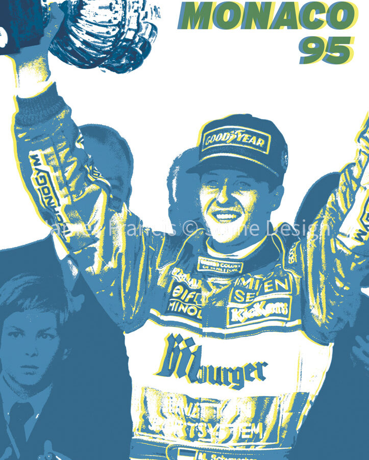 Monaco 1995, Michael Schumacher, Benetton poster from the Benetton F1 Team store collection.