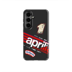 Jorge Martín MotoGP 2025 Aprilia Phone Case – Bold #1 Livery Design from the Sports Car Racing Phone Cases store collection.