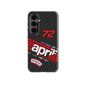 Marco Bezzecchi 2025 MotoGP Phone Case – Aprilia Racing Livery Design from the Sports Car Racing Phone Cases store collection.