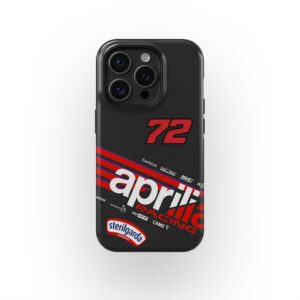 Marco Bezzecchi 2025 MotoGP Phone Case – Aprilia Racing Livery Design from the Sports Car Racing Phone Cases store collection.