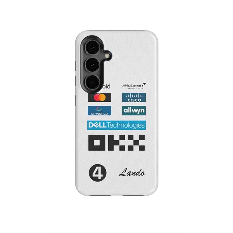Lando Norris 2025 Monaco GP Phone Case – McLaren White Race Suit Edition from the Porsche store collection.