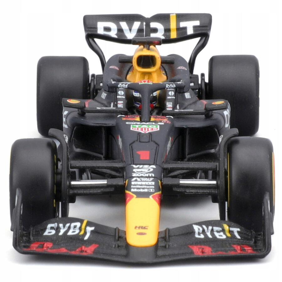 Red Bull Racing RB20 #1 Max Verstappen "Oracle" Formula One F1 World Championship (2024) with Driver Figure and Display Case "Race" Series 1/43 Diecast Model Car by Bburago Max Verstappen