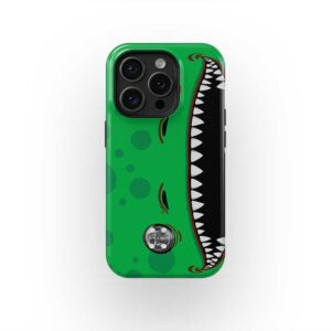 AO Racing Rexy Phone Case – No. 77 Porsche 911 GT3 Green Dinosaur Livery Design from the Sports Car Racing Clothing store collection.